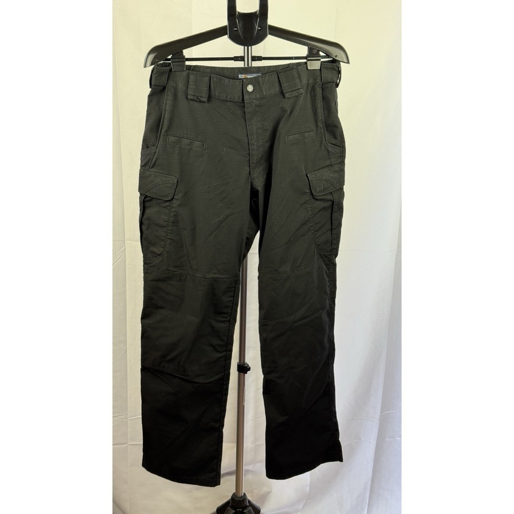 5.11 Tactical Cargo Pants Black Ripstop Utility Hiking Mens 34x32